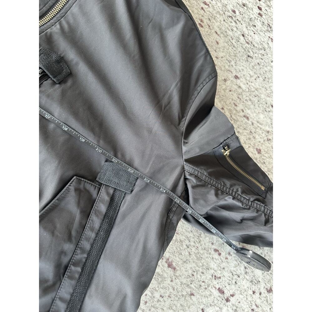 BAERSkin Men's Black Bomber Jacket Full Zip Stand-Up Collar Short XL - Picture 5 of 8
